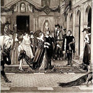 Marie De Medici At House Of Rubens Photo Gravure Victorian 1894 Art DWS11